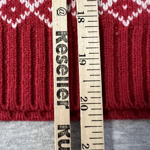 H&M Ugly Christmas Sweater Womens Small Red Pink Fair Isle HoHoHo Cat - Picture 10 of 10